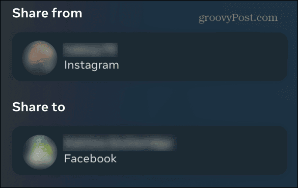 instagram sharing from accounts