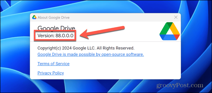 google drive current version