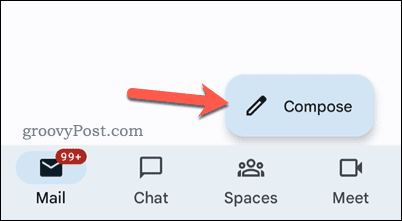 Gmail compose button on Android