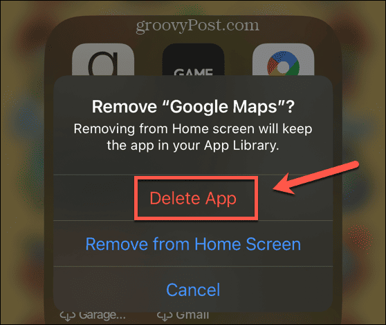 ios delete app