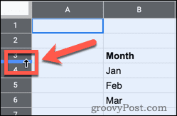 Adjusting the cell height in Google Sheets