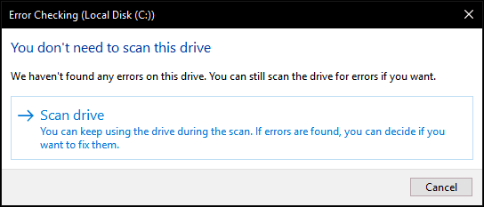 scanning drive