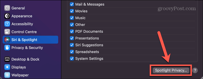 mac settings spotlight privacy