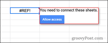 allow access in google sheets