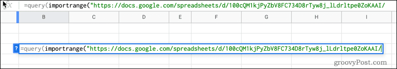 importrange in google sheets