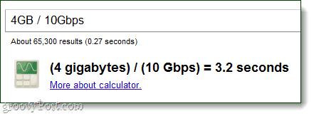 calculate lightningbolt speed via google