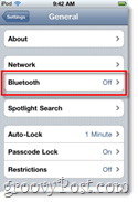 iphone bluetooth settings