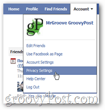 Facebook Privacy Settings Menu