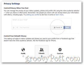 Set Default Facebook Privacy Settings