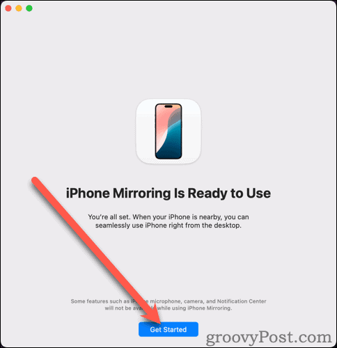 iPhone Mirroring get started