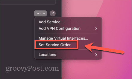 mac set service order