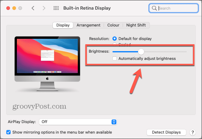 mac adjust brightness