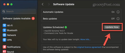 macbook update now