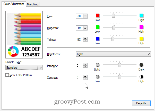 Manual Adjust Color