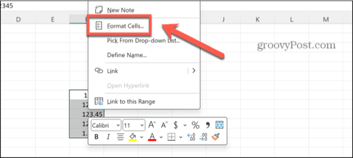 excel format cells