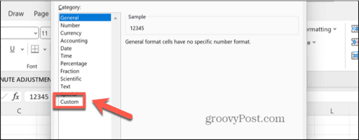 excel custom format