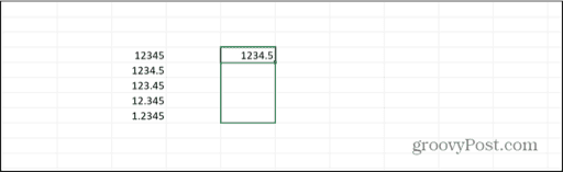 excel dragged cells