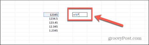 excel multiplied by