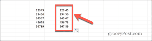 excel filled formulas