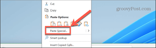 excel paste special