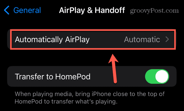 iphone airplay settings