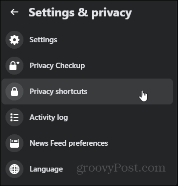 Off-Facebook activity privacy shortcuts