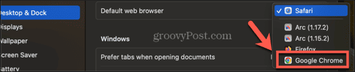 mac select chrome as default browser