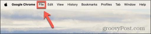 mac chrome file menu