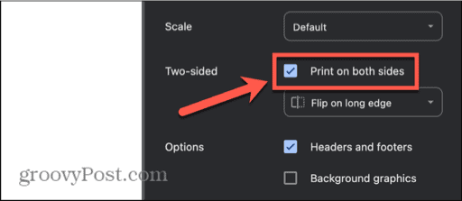 mac chrome print both sides