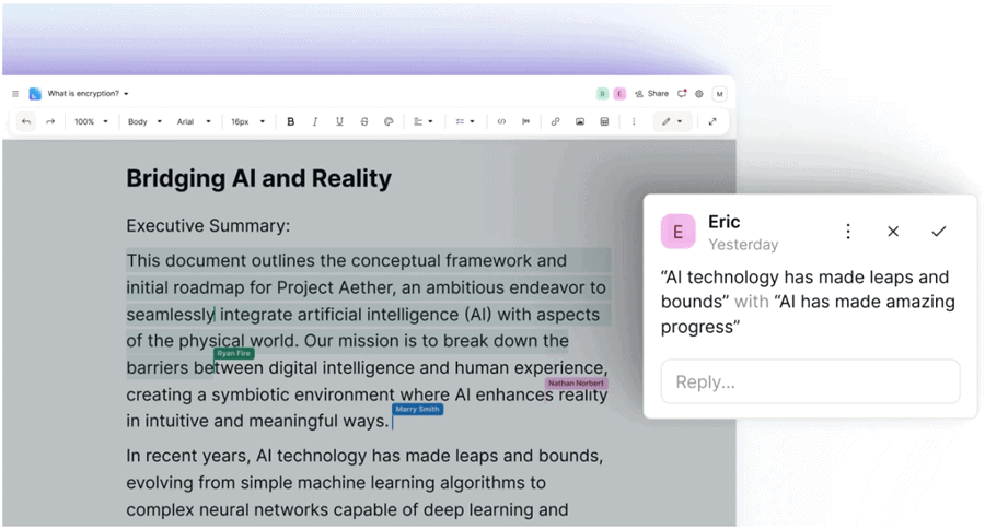 Proton Docs Editing PrivacyFocused