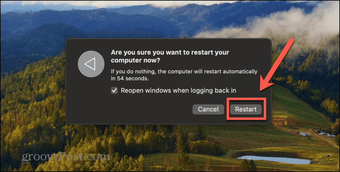 mac confirm restart