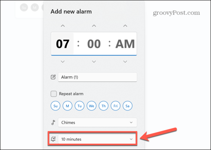 windows 11 snooze settings