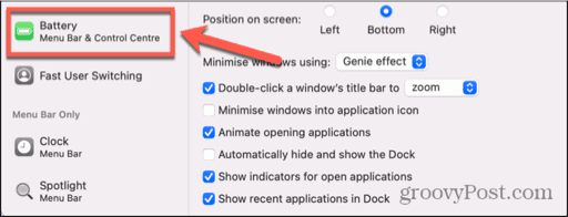 mac battery menu