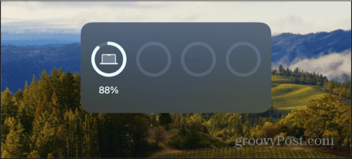 battery widget on home screen on macOS