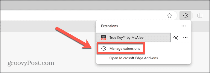 edge manage extensions