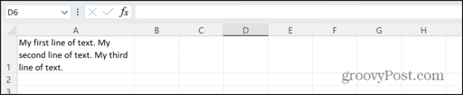 excel combined text wrapped