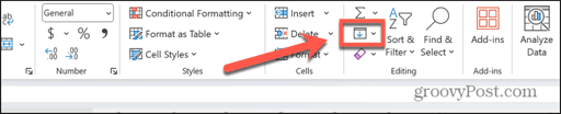 excel fill tool