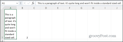 excel wrapped text