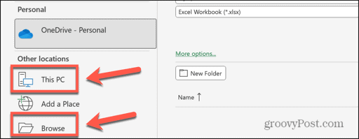 excel offline locations