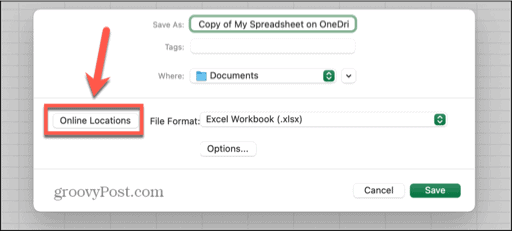 excel online locations