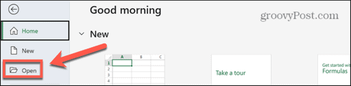 excel open file