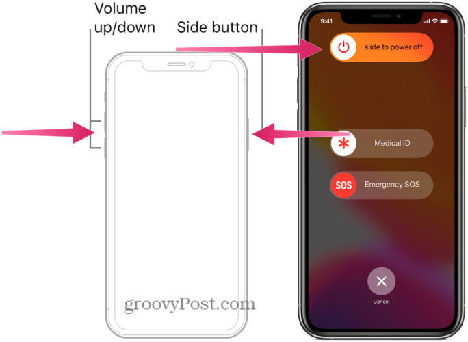 Restart iPhone 13 volume up and down