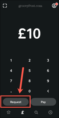 cash app request button