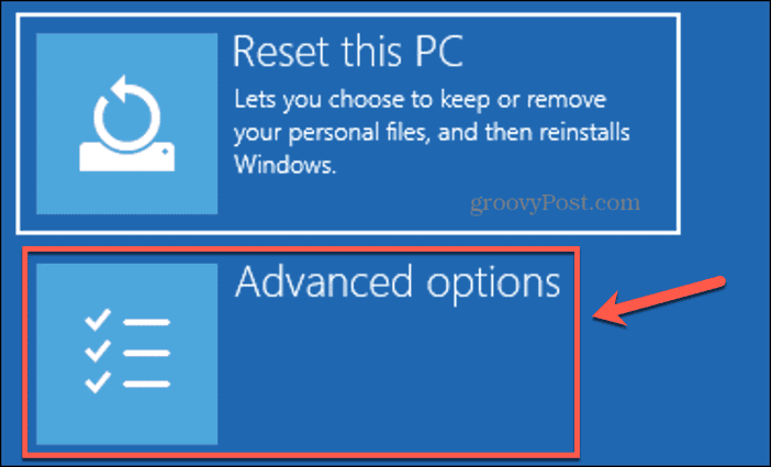 windows 11 advanced options