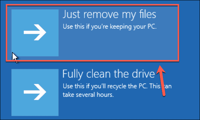 windows 11 just remove files