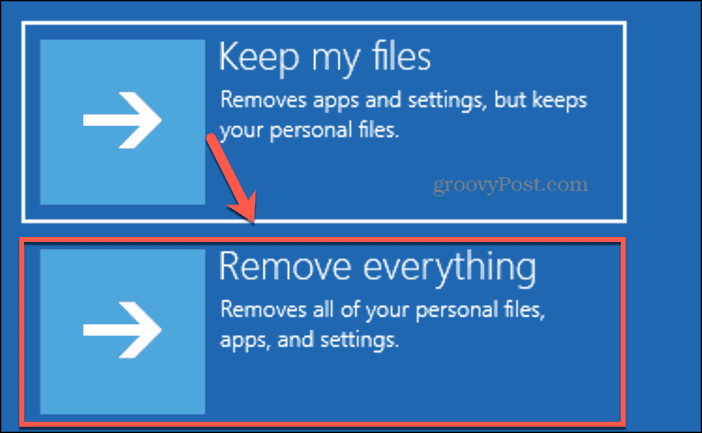 windows 11 remove everything