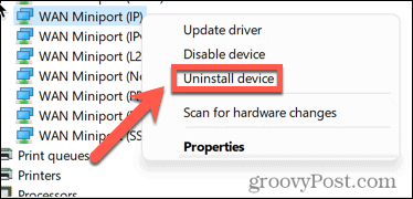 windows 11 uninstall device